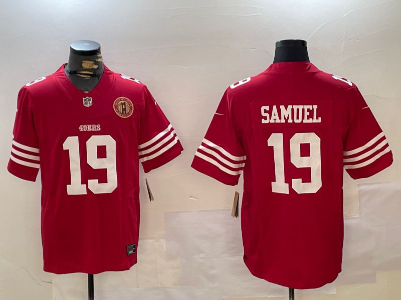 Men San Francisco 49ers #19 Samuel Red three generations 2024 Nike Limited NFL Jersey style 9